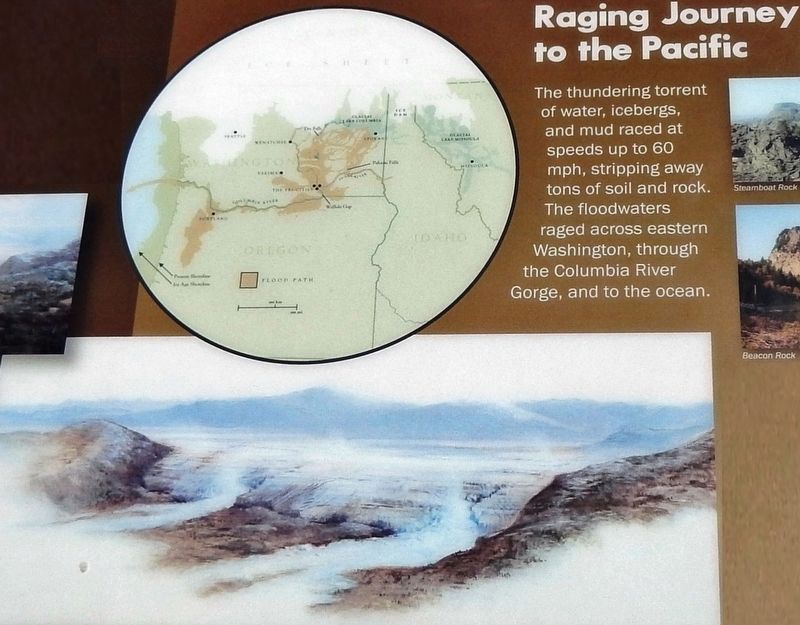 Marker detail: Raging Journey to the Pacific image. Click for full size.