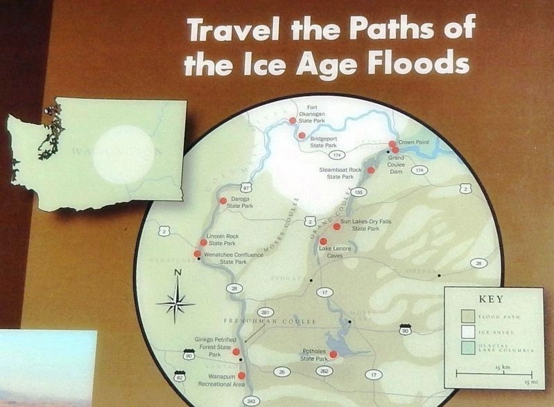 Marker detail: Travel the Paths of Ice Age Floods image. Click for full size.