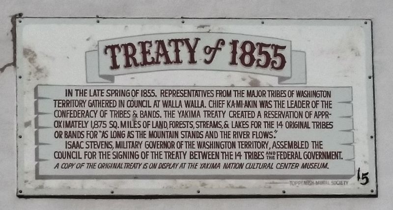 Treaty of 1855 Marker image. Click for full size.
