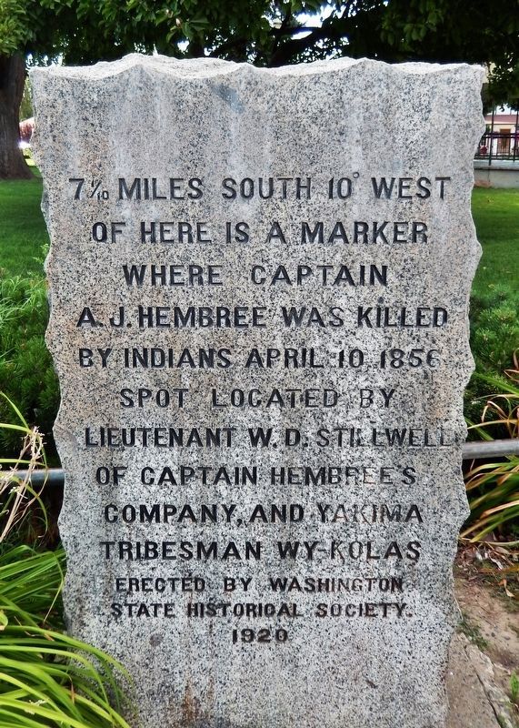 Captain A. J. Hembree Monument image. Click for full size.
