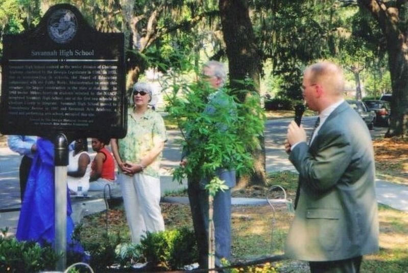 Savannah High School Marker Unveiling image. Click for full size.