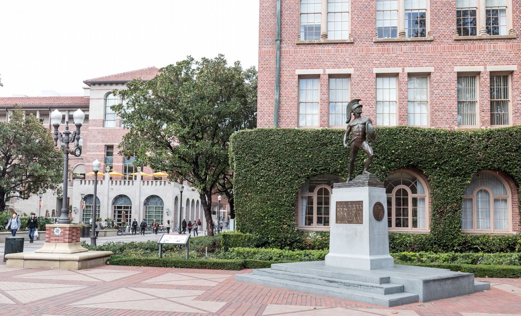 Tommy Trojan and this Interpretive Panel image. Click for full size.