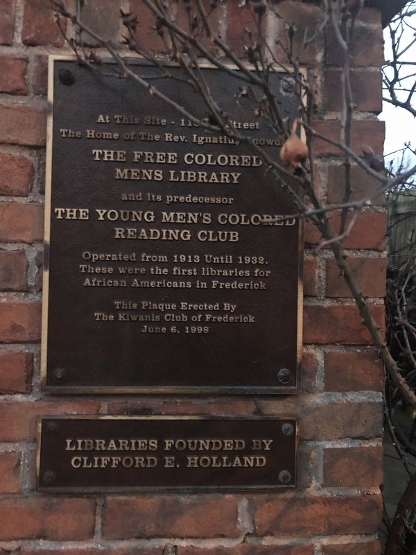 The Free Colored Mens Library Marker image. Click for full size.
