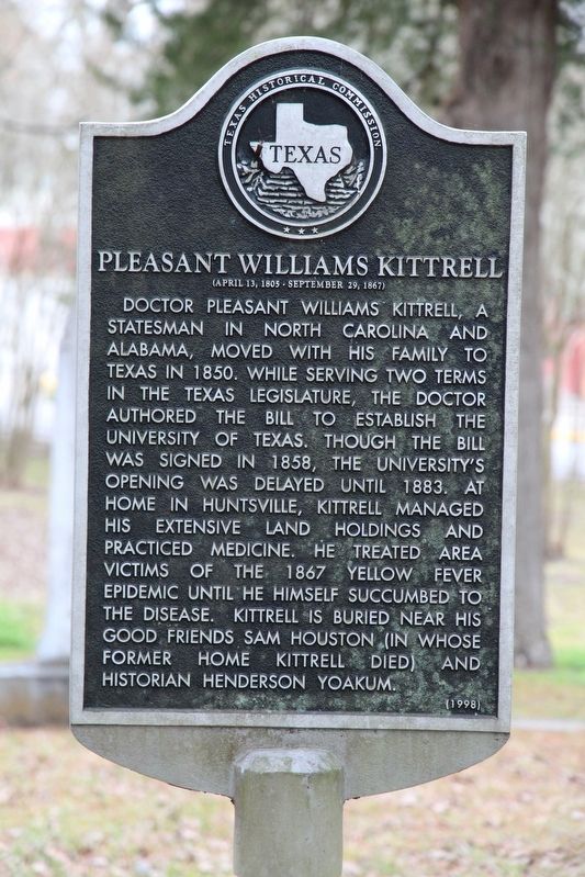 Pleasant Williams Kittrell Marker image. Click for full size.