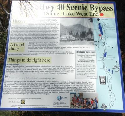 Donner Lake West End Marker. Click for full size. Donner Lake West End Marker image. Click for full size.