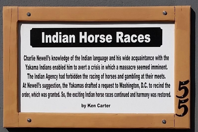 Indian Horse Races Marker. Click for full size. Indian Horse Races Marker image. Click for full size.