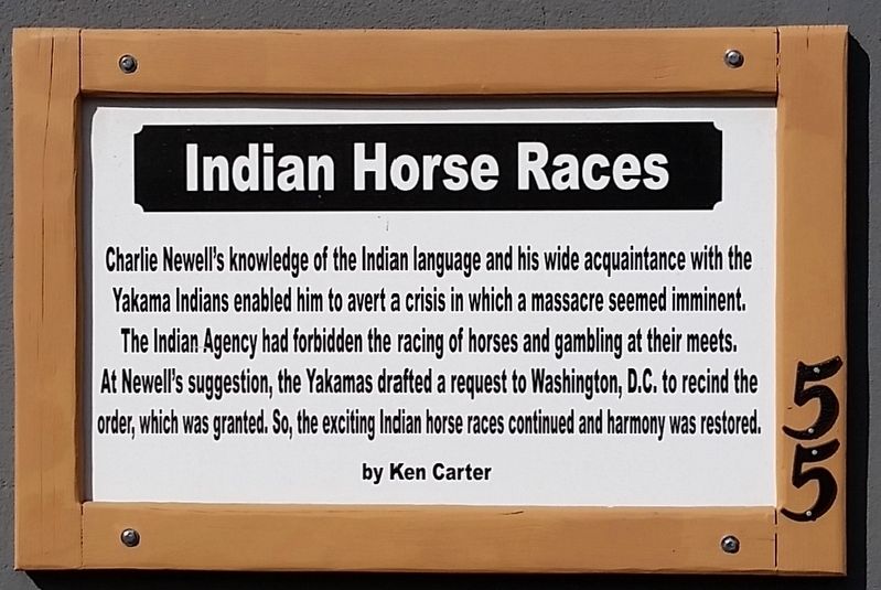 Indian Horse Races Marker image. Click for full size.