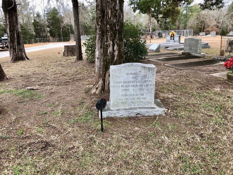 Memorial to Union Dead at Battle of Ebenezer Church.. Click for full size. Memorial to Union Dead at Battle of Ebenezer Church. image. Click for full size.