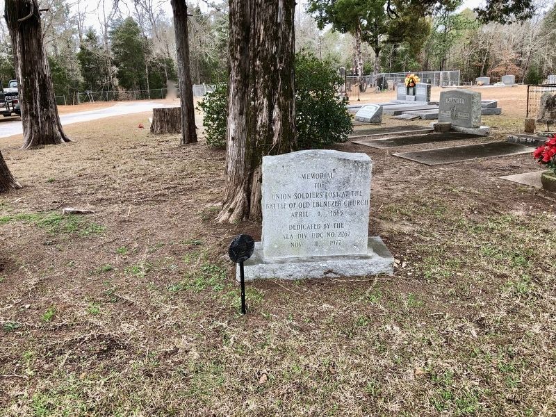 Memorial to Union Dead at Battle of Ebenezer Church. image. Click for full size.