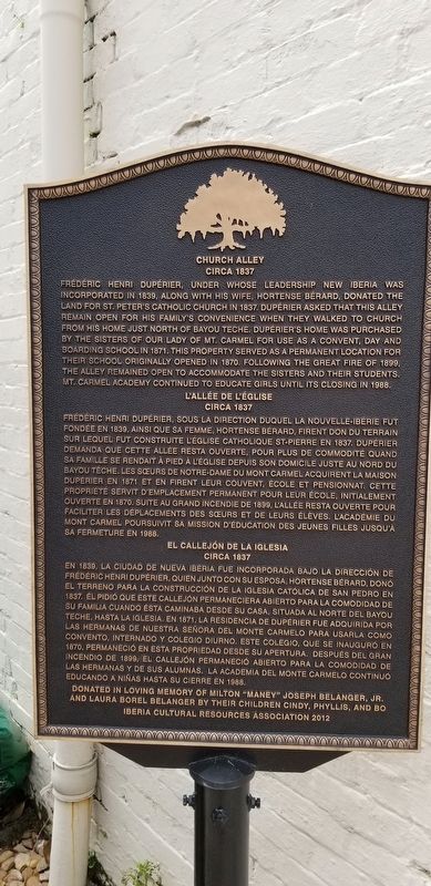 Church Alley Marker image. Click for full size.