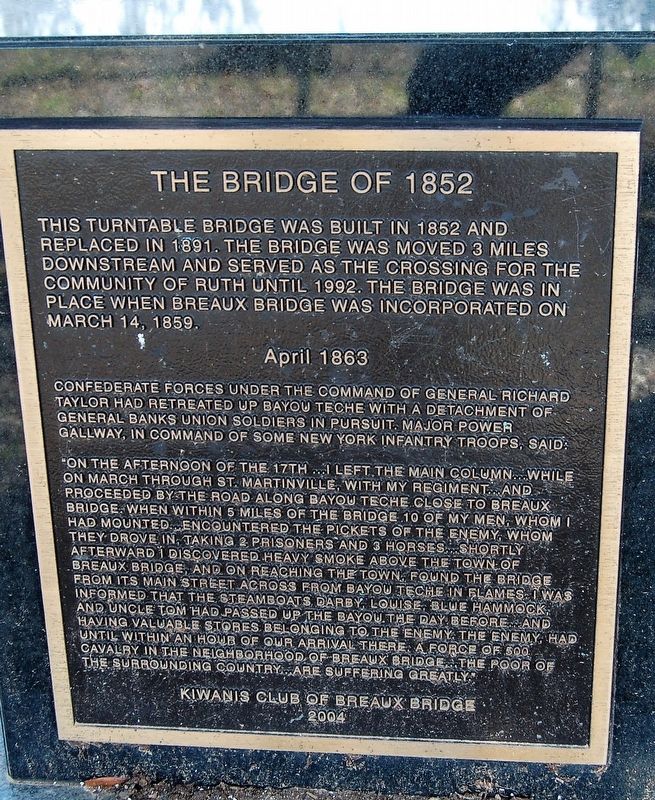 The Bridge of 1852 Marker. Click for full size. The Bridge of 1852 Marker image. Click for full size.