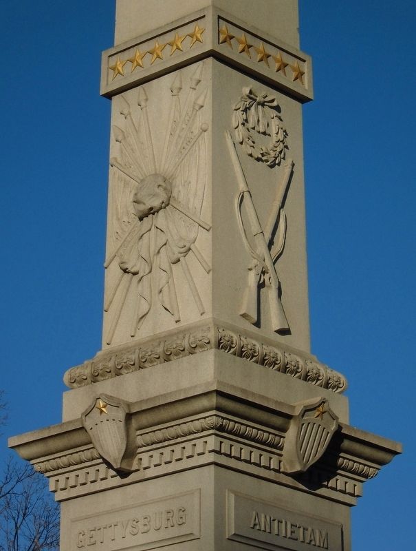 Civil War Memorial Obelisk Detail. Click for full size. Civil War Memorial Obelisk Detail image. Click for full size.