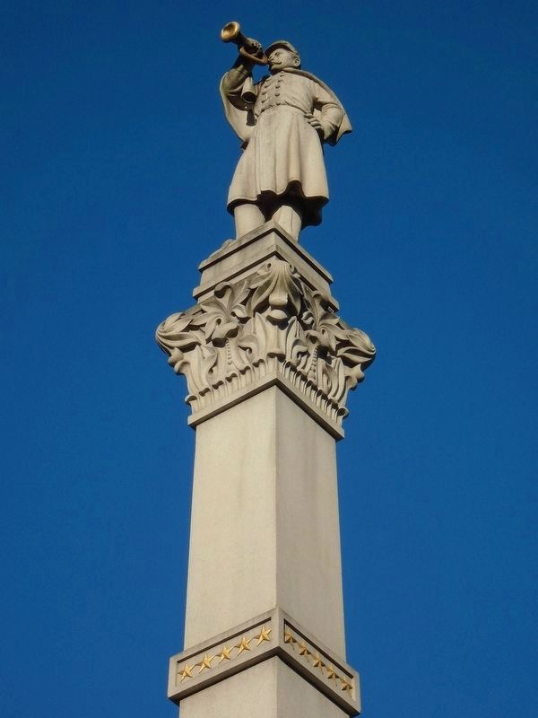 Civil War Memorial "The Bugler" image. Click for full size.
