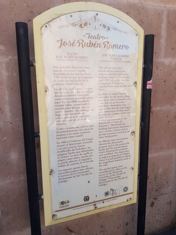 Jos� Rub�n Romero Theater Marker image. Click for full size.