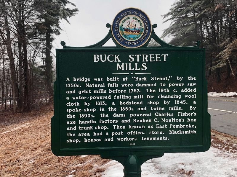 Buck Street Mills Marker image. Click for full size.
