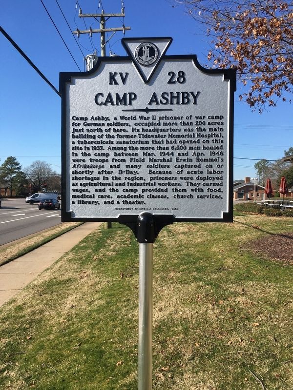 Camp Ashby Marker image. Click for full size.