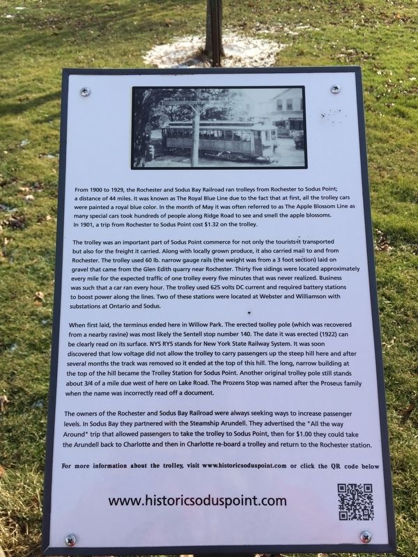 Historic Sodus Point Marker. Click for full size. Historic Sodus Point Marker image. Click for full size.