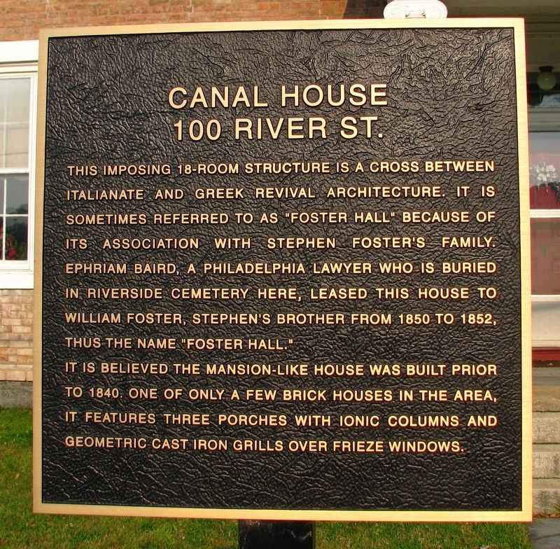 Canal House Marker. Click for full size. Canal House Marker image. Click for full size.