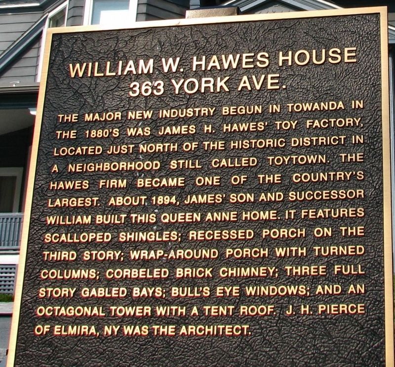 William W. Hawes House Marker image. Click for full size.