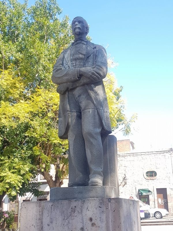 The statue of Santos Degollado in the Plaza de la República. Click for full size. The statue of Santos Degollado in the Plaza de la República image. Click for full size.
