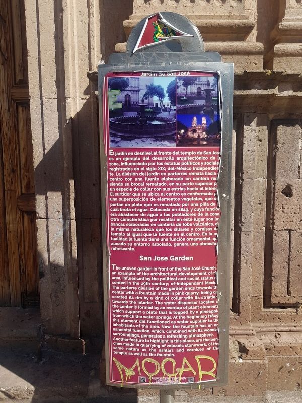 The San José Garden Marker. Click for full size. The San José Garden Marker image. Click for full size.