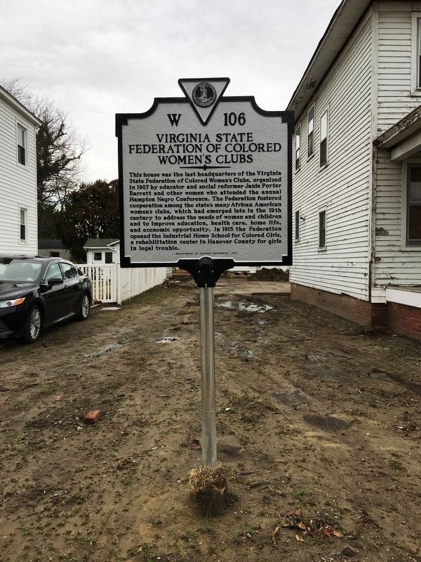 Virginia State Federation of Colored Womens Clubs Marker image. Click for full size.
