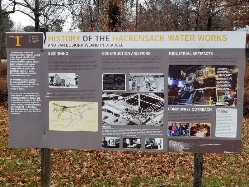 History of the Hackensack Water Works Marker. Click for full size. History of the Hackensack Water Works Marker image. Click for full size.