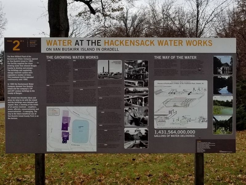 Water at the Hackensack Water Works Marker image. Click for full size.