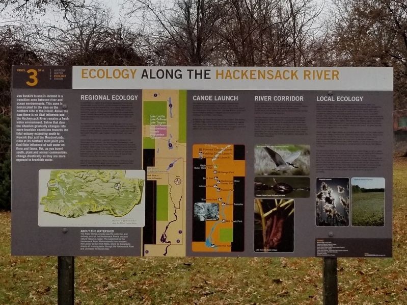 Ecology Along the Hackensack River Marker image. Click for full size.