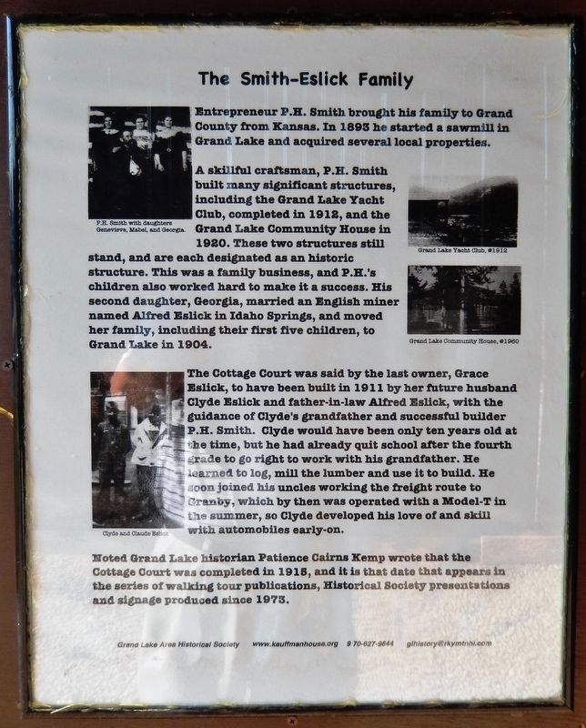 The Smith-Eslick Family Marker (<i>panel 1</i>) image. Click for full size.
