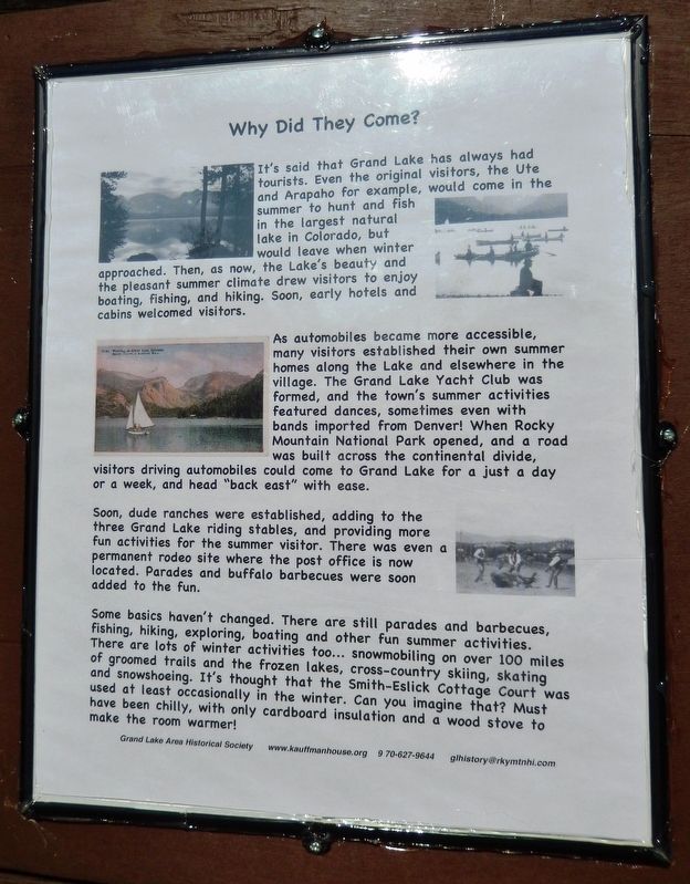 Why Did They Come? Marker. Click for full size. Why Did They Come? Marker image. Click for full size.
