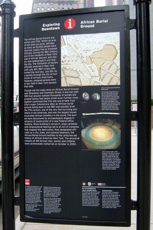 African Burial Ground Marker image. Click for full size.