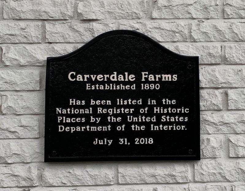 Carverdale Farms Marker image. Click for full size.