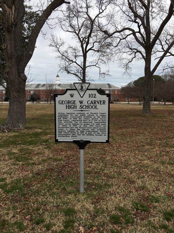 George W. Carver High School Marker image. Click for full size.