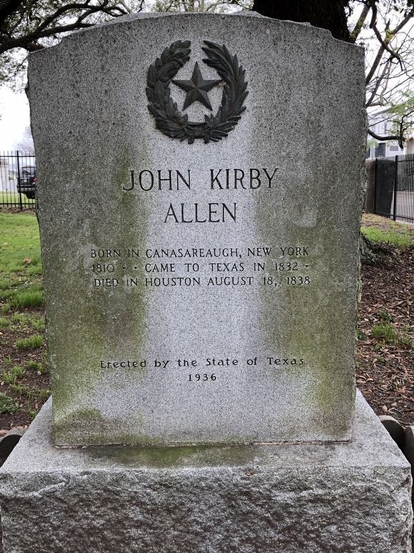 John Kirby Allen Marker Front image. Click for full size.