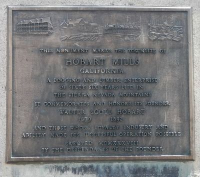 Hobart Mills Marker. Click for full size. Hobart Mills Marker image. Click for full size.