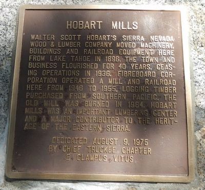 Hobart Mills Marker image. Click for full size.