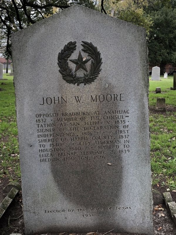 John W. Moore Marker image. Click for full size.