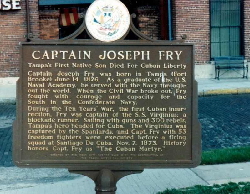 Captain Joseph Fry Marker image. Click for full size.