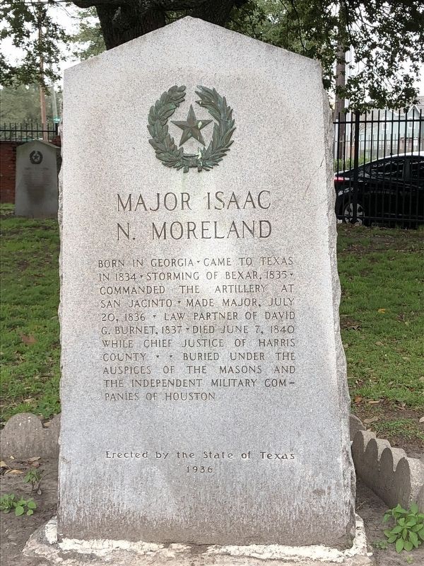 Major Isaac N. Moreland Marker. Click for full size. Major Isaac N. Moreland Marker image. Click for full size.