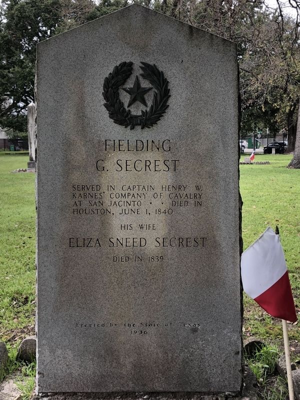 Fielding G. Secrest Marker image. Click for full size.