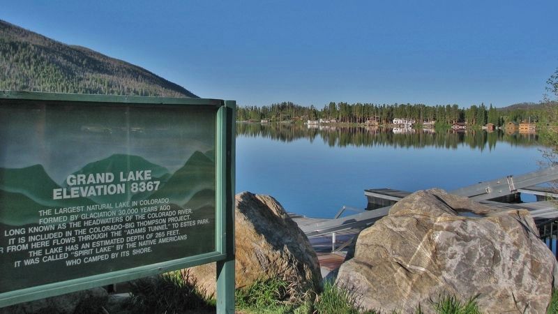 Grand Lake Marker (<i>view looking southwest from marker</i>) image. Click for full size.