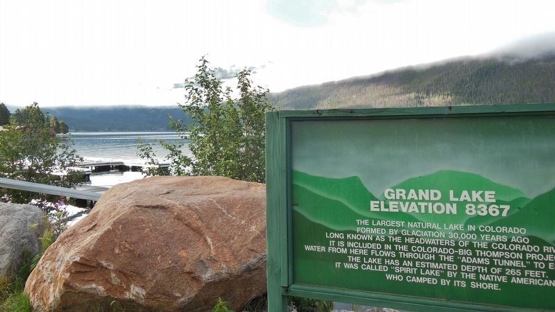Grand Lake Marker (<i>view looking southeast from marker</i>) image. Click for full size.