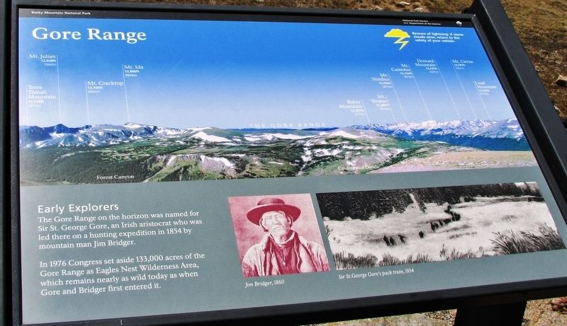 Gore Range Marker. Click for full size. Gore Range Marker image. Click for full size.