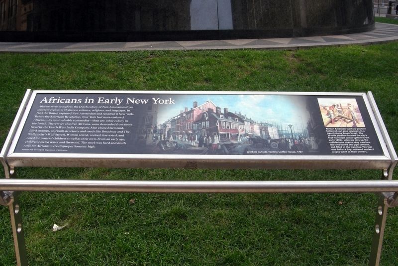 Africans in Early New York Marker image. Click for full size.