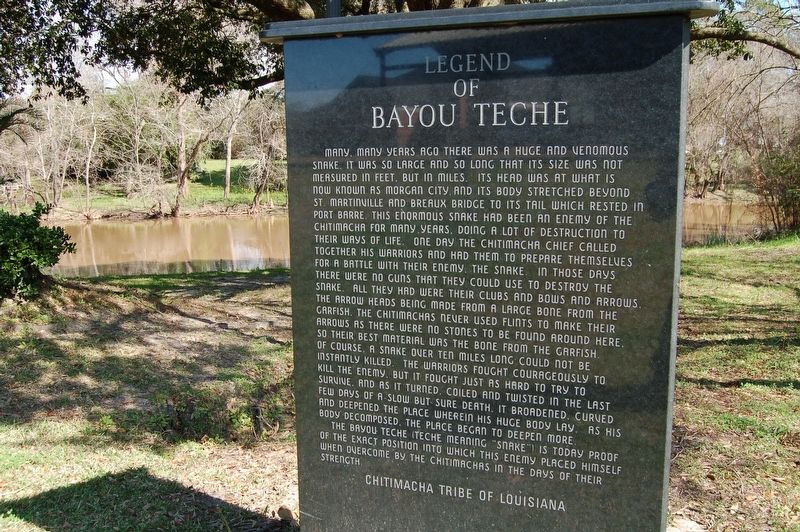 Legend of Bayou Teche/La Legend Du Bayou Teche Marker image. Click for full size.