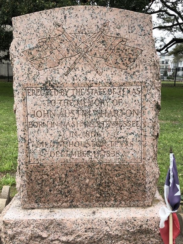 John Austin Wharton Marker Front. Click for full size. John Austin Wharton Marker Front image. Click for full size.