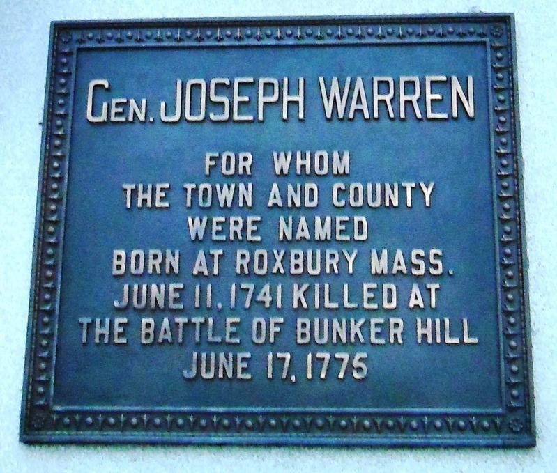 Gen. Joseph Warren Marker image. Click for full size.