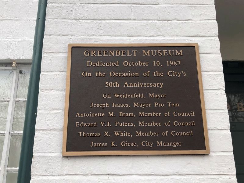 Dedication plaque on the Museum Building image. Click for full size.