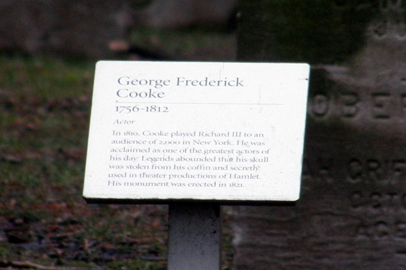 George Frederick Cooke Marker, 2019 image. Click for full size.